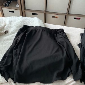 Black off the shoulder blouse